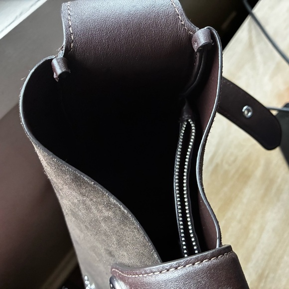 Coach Espresso Suede Crossbody Bag - Picture 12 of 14